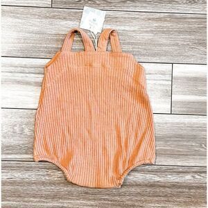 NWT! Kate Quinn Ribbed Shortie Romper, Size 18-24M